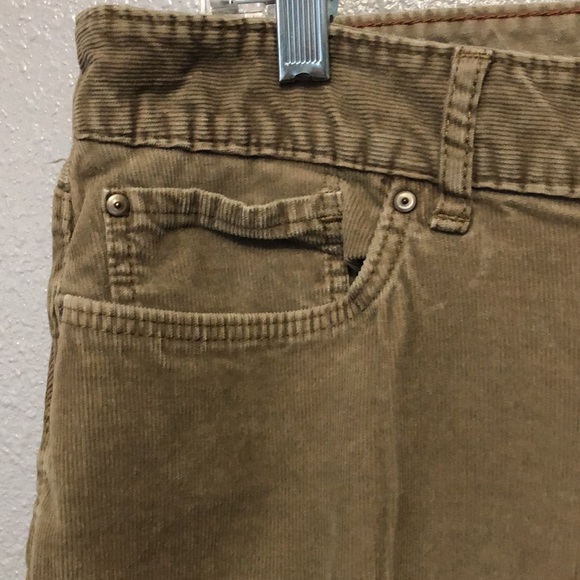 Eddie Bauer corduroy bootcut pants Women's P 14 curvy khaki tan jeans cotton EUC - Picture 5 of 14